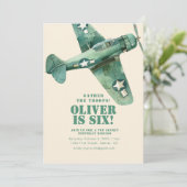 軍隊を集める軍隊飛行機誕生日 招待状 (スタンド正面)