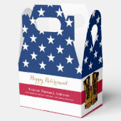 軍隊アメリカ国旗のブーツ退職パーティー フェイバーボックス (オープン)