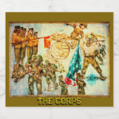 軍隊アートラベル リキュールボトルラベル (シングルラベル)