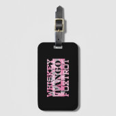 軍隊ウイスキータンゴフォクトロットピンク迷彩柄 ラゲッジタグ (正面縦)