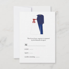 軍隊ウェディングRSVPカード 出欠カード