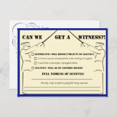 軍隊ウェディングRSVP インビテーションポストカード (正面/裏面)