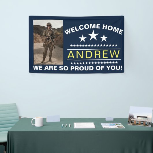 軍隊ウェルカムホームバナー – アーミーナショナルガード 横断幕 (トレードショー)