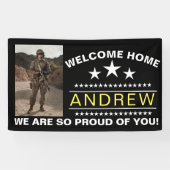 軍隊ウェルカムホームバナー – アーミーナショナルガード 横断幕 (横)