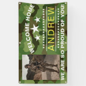 軍隊ウェルカムホームバナー – アーミーナショナルガード 横断幕 (縦)