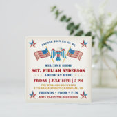 軍隊ウェルカムホームパーティの招待状 招待状 (スタンド正面)