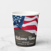 軍隊ウェルカムホームパーティーアメリカ国旗 紙コップ (裏面)