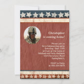 軍隊ウェルカムホームパーティーカスタム写真 招待状 (裏面)