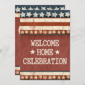 軍隊ウェルカムホームパーティーカスタム写真 招待状 (正面/裏面)