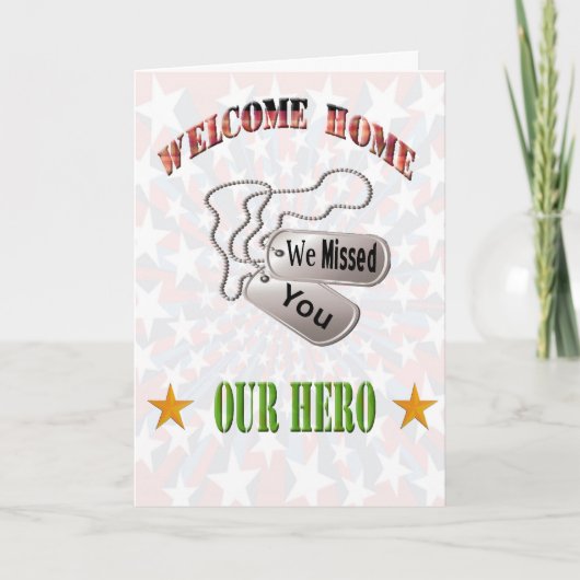 軍隊ウェルカムホ恋しく思ームユーカード サンキューカード (正面)