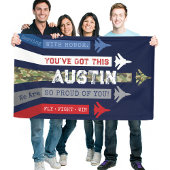 軍隊エアフォースジェット行遠くにく別れのパーティー 横断幕