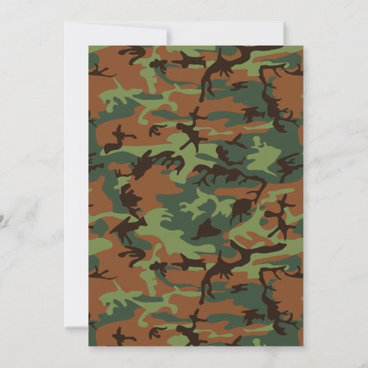 軍隊エイジ誕生日 招待状 (裏面)