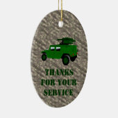 軍隊オフロードトラック牽引ミサイルランチャー セラミックオーナメント (右)