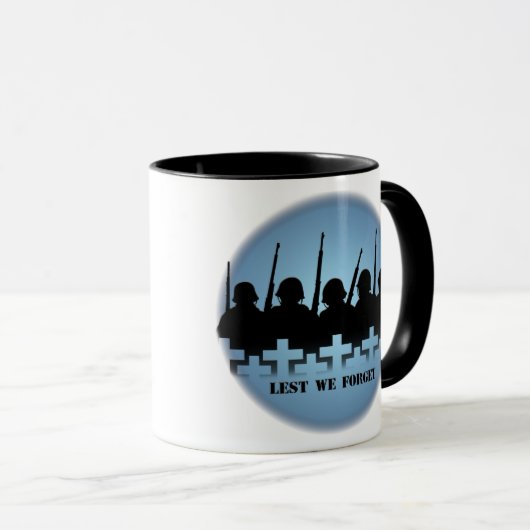 軍隊オマージュ杯マグ戦争の平和は我々の忘れ為 マグカップ (正面右)