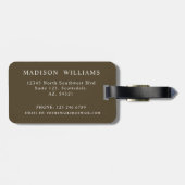 軍隊カスタムオリーブグリーンブラウンアステカパターン ラゲッジタグ (裏面横)