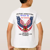 軍隊カスタム評価ボーイ Tシャツ (裏面)