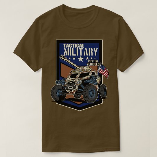 軍隊カスタム車 Tシャツ (デザイン正面)