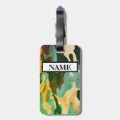 軍隊カモフラフェ、名前をカスタムするラゲッジタグ ラゲッジタグ (裏面縦)