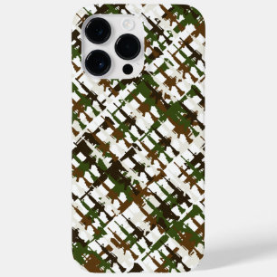 軍隊カモフラージガンライフルクール迷彩柄GIスタイル Case-Mate iPhone 14 PRO MAXケース