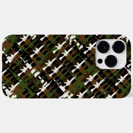 軍隊カモフラージガンライフルGIスタイルクール迷彩柄 Case-Mate iPhoneケース (裏面 (横))