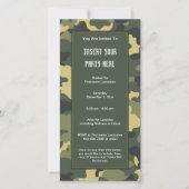 軍隊カモフラージュパーティの招待状 (正面)