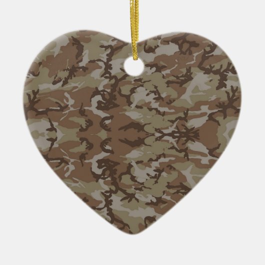 軍隊カモフラージュ砂漠 セラミックオーナメント (正面)
