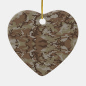 軍隊カモフラージュ砂漠 セラミックオーナメント (裏面)