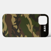 軍隊カモフラージュ迷彩柄グリーンパーソナライズされた Case-Mate iPhoneケース (裏面 (横))