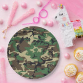 軍隊カモフラージュ ペーパープレート (パーティー)