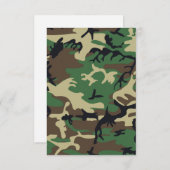 軍隊カモフラージュ 招待状 (正面/裏面)