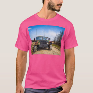 軍隊カモフラージュHMMMVハンマーロン Tシャツ