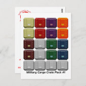 軍隊カーゴクレートパック#1 ポストカード (正面/裏面)