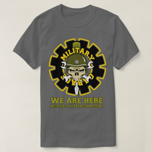 軍隊ガレージ Tシャツ (デザイン正面)