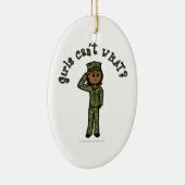 軍隊ガール-ダーク セラミックオーナメント (右)