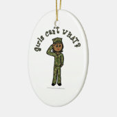軍隊ガール-ダーク セラミックオーナメント (左)