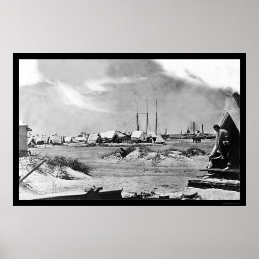 軍隊キャンプSC 1863モリス島 ポスター (正面)