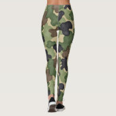 軍隊クラシック偽装シームレスパターンスタイル レギンス (裏面)