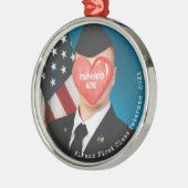 軍隊クリスマスギフト航空従事者フォトソルジャー名 メタルオーナメント (左)