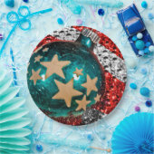 軍隊クリスマススターストライプズデザイン ペーパープレート (パーティー)