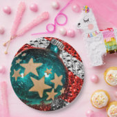 軍隊クリスマススターストライプズデザイン ペーパープレート (パーティー)