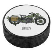 軍隊クルーザーのモーターサイクルイラストレーション アイスホッケーパック (3/4)