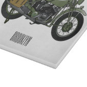 軍隊クルーザーのモーターサイクルイラストレーション カッティングボード (角)