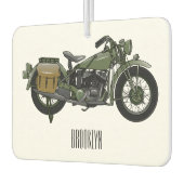 軍隊クルーザーのモーターサイクルイラストレーション カーエアーフレッシュナー (左)