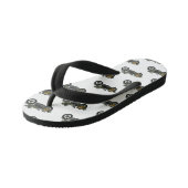 軍隊クルーザーのモーターサイクルイラストレーション キッズビーチサンダル (アングル)