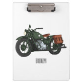 軍隊クルーザーのモーターサイクルイラストレーション クリップボード (正面)