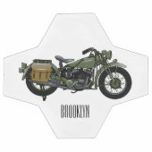 軍隊クルーザーのモーターサイクルイラストレーション サッカーボール (フラット)