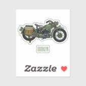 軍隊クルーザーのモーターサイクルイラストレーション シール (シート)