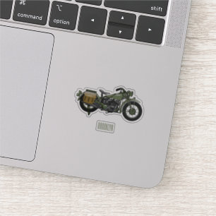軍隊クルーザーのモーターサイクルイラストレーション シール