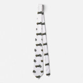 軍隊クルーザーのモーターサイクルイラストレーション ネクタイ (正面)