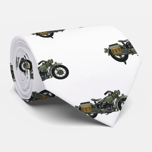 軍隊クルーザーのモーターサイクルイラストレーション ネクタイ (ロール)